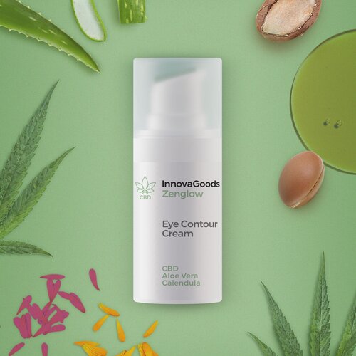  masažer za oči protiv starenja s fototerapijom i termoterapijom i krema za područje očiju CBD Zenglow InnovaGoods Slike