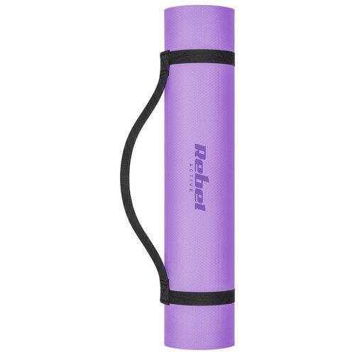 Rebel ACTIVE Strunjača prostirka za jogu, pilates i fitnes, 183x61cm debljina 1cm TPE ljubičasta RBA-3158-PU Slike