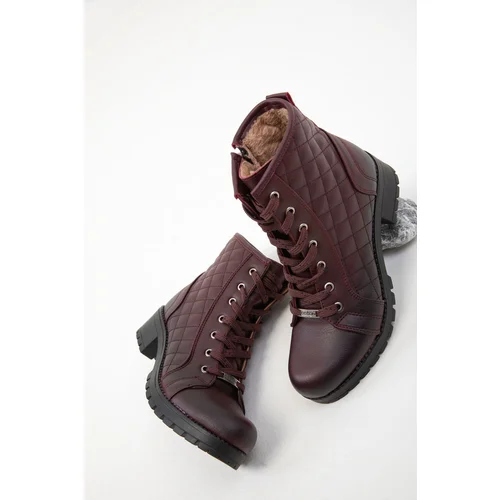 Soho Claret Red Quilted 13786 Boots & Bootie