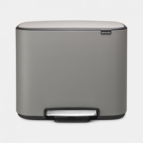 Brabantia Bo pedalni ko&scaron; 3 x 11 L s 3 plastičnimi vložki - Mineral Concrete Grey Cene