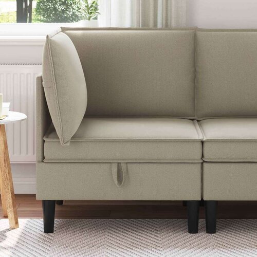  Kauč u kutu s ladicom Pijesak Baršun - Pijesak Kutna sofa Cene