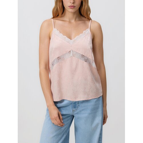 Reserved Top s čipkom - pastelnoružičasto Cene