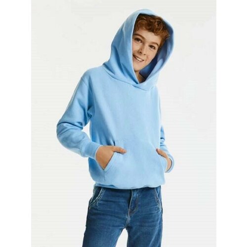 RUSSELL Błękitna bluza dziecięca z kapturem Hooded Sweatshirt Cene