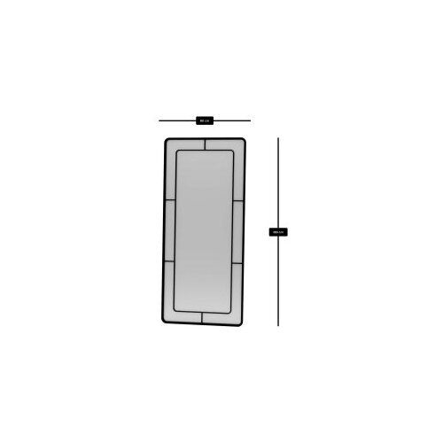 Hanah home podno ogledalo edgea, 80 cm x 180 cm, crno Slike
