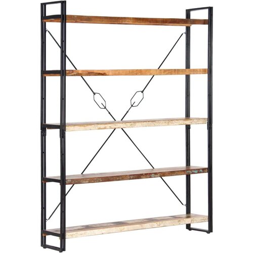 vidaXL Knjižna omara 5-nadstropna 140x30x180 cm trden predelan les Cene