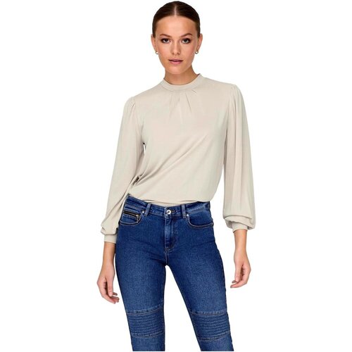 Only Majice z dolgimi rokavi CAMISETA MUJER 15303795 Bež Slike
