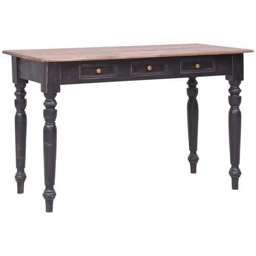 VidaXL Radni stol s 3 ladice 117 x 57 x 75 cm masivno drvo mahagonija Slike