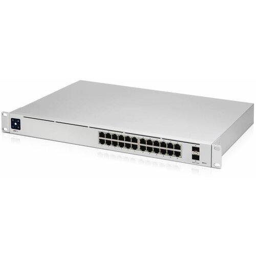 Ubiquiti pro 24, 24-port, layer 3 switch supporting 10G sfp+ connections with fanless cooling Cene
