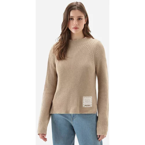 WOOLRICH Ženski pulover Prirodno obojen okrugli ovratnik CFWWKN0211FRUF0670 8743