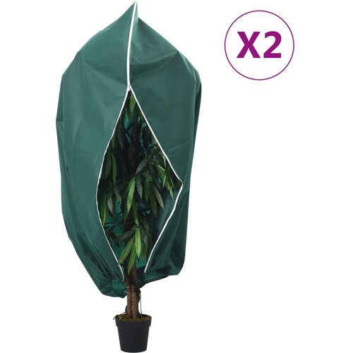 vidaXL Koprena za rastline iz flisa z zadrgo 2 kosa 70 g/m&sup2; 1x1,55 m, (20983491) Cene