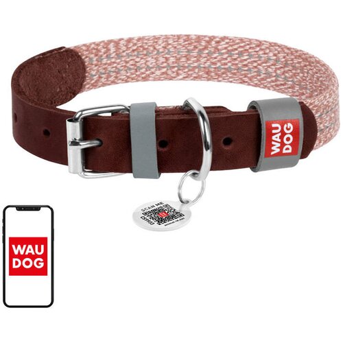 Wau dog OKRASNI TRAK ZA OVRATNICO ZA PSE IZ PRAVEGA USNJA IN BLAGA, (5000291310) Cene