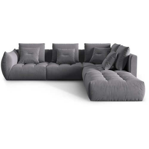 Micadoni Tamno siva kutna garnitura od bouclé tkanine (s desnim kutom) Bloom – Home Cijene