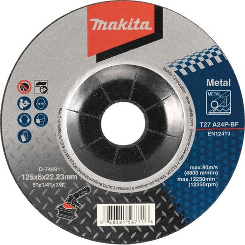 Makita vbočena brusilna plo&scaron;ča A24P, 125 mm, D-74491 Cene