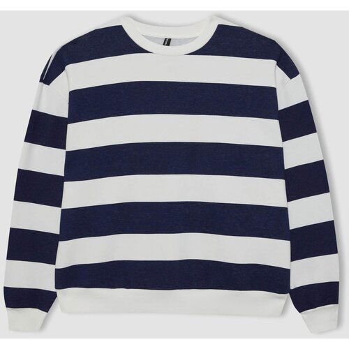 Defacto Relax Fit Striped Long Sleeve Sweatshirt Slike