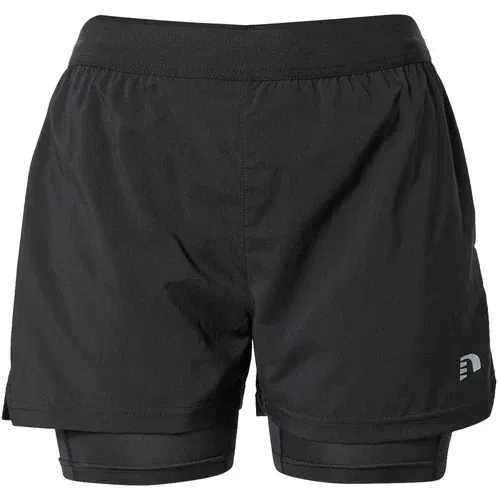 New Line Športne hlače svetlo siva / črna
