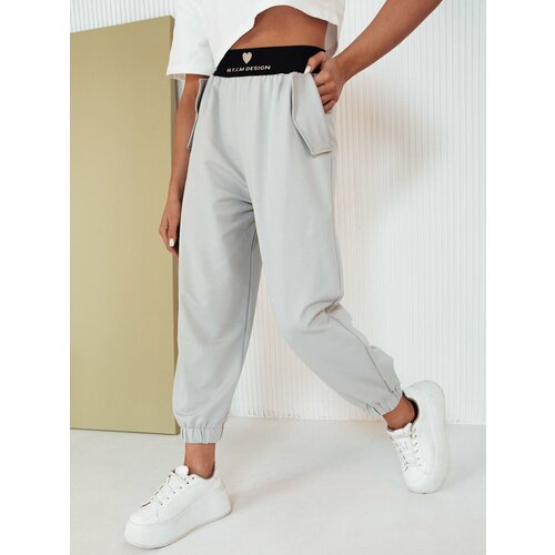 DStreet Women's RIOS Trousers Light Grey Slike