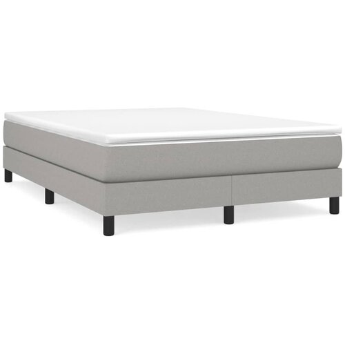 VidaXL Box spring postelja z vzmetnico svetlo siva 160x200 cm žamet, (20789617) Slike