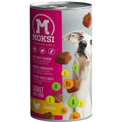 Moksi konzerva za pse, sa piletinom, 1240gr Cene