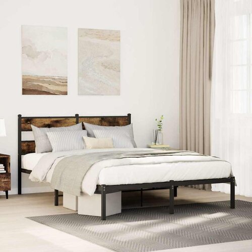  Metalni okvir kreveta bez madraca boja hrasta 135x190 cm Cijene
