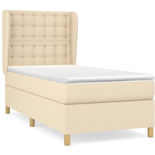 Maison Chic Box spring postelja - Vzmetna postelja z vzmetnico krem 80x200 cm blago SL20189, (21881693) Cene