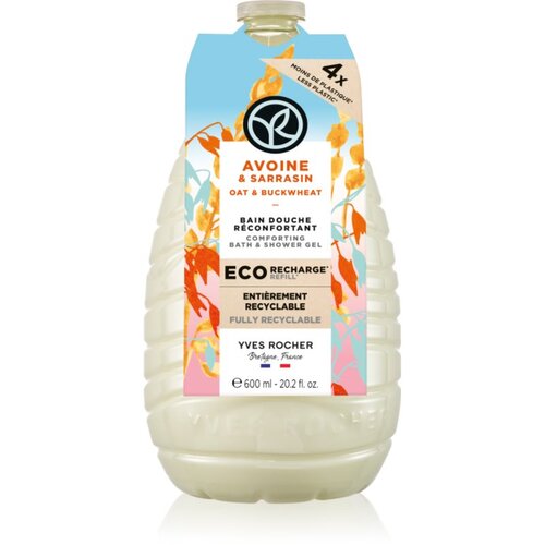 Yves Rocher Bain de Nature gel za prhanje nadomestno polnilo Oat &amp;amp; Buckwheat 600 ml Slike