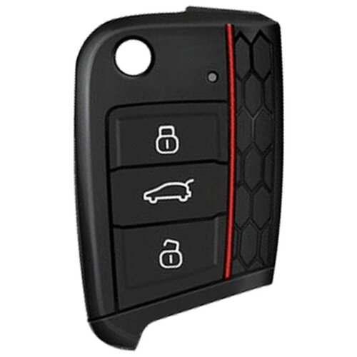 INF Silicone Key Cover Compatible with Volkswagen Golf 7 &mdash; Honeycomb Soft Key Fob Protector Black, (5000152198) Cene