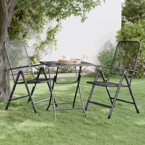  Vrtni stol od ekspandirane metalne mreže 60x60x72 cm antracit Cijene