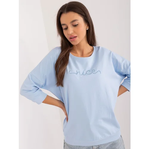 Fashion Hunters Light Blue Casual Oversize Women's Blouse