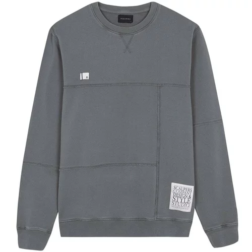 Scalpers Sweater majica bazalt siva / bijela