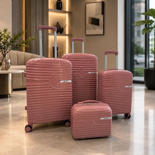 Prolinetech Premium set putničkih kofera 4/1 &ndash; Rose Gold Cene