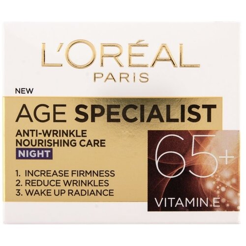L´Oréal Paris Age Specialist Anti-Wrinkle 65+ Hranjiva Noćna njega potiv bora 50 ml Cene