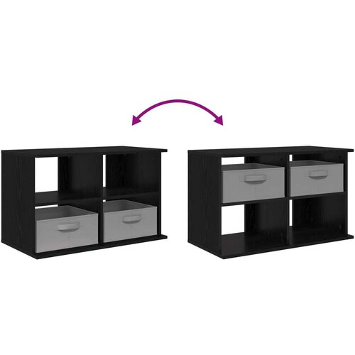  Stalak za TV s ladicama Crni hrast 79 x 40 x 48 cm Slike