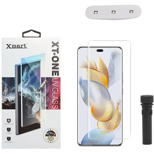  Za&amp;scaron;titno staklo Xmart UV Glue Full Cover + lampa za Honor 90 Slike