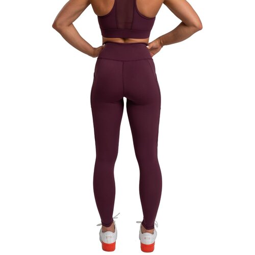 GymBeam ženske helanke mesh panel eggplant Slike