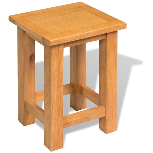 VidaXL Odstavna mizica 27x24x37 cm trdna hrastovina, (20711363) Slike