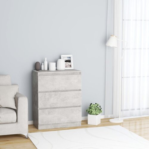  Komoda siva boja betona 60 x 35 x 76 cm od konstruiranog drva Cijene