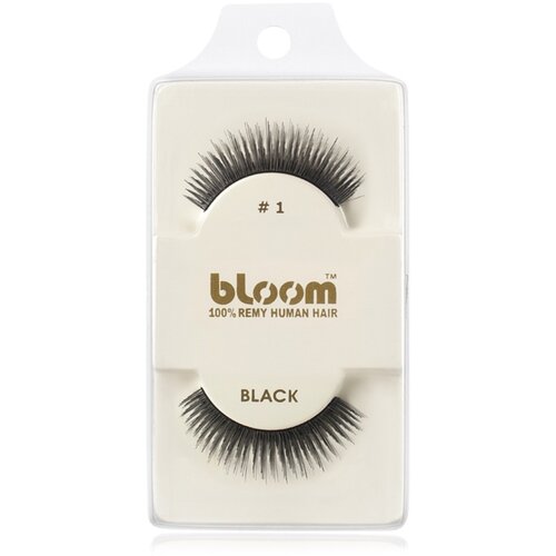 Bloom Natural lepilne trepalnice iz naravnih las No. 1 (Black) 1 cm Slike