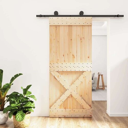  Klizna vrata s priborom za montažu 90 x 210 cm masivna borovina Cijene