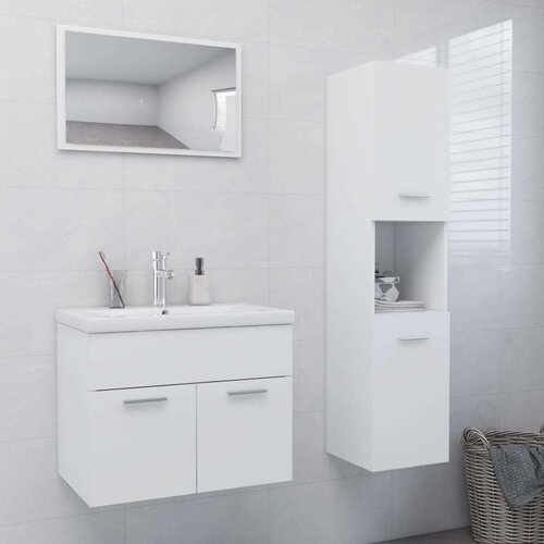  Set kupaonskog namje&amp;scaron;taja od iverice bijeli Slike