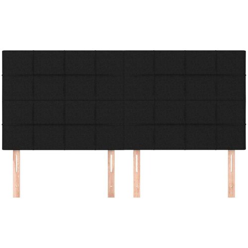  Uzglavlja 4 kom crni 80x5x78/88 cm od tkanine Slike