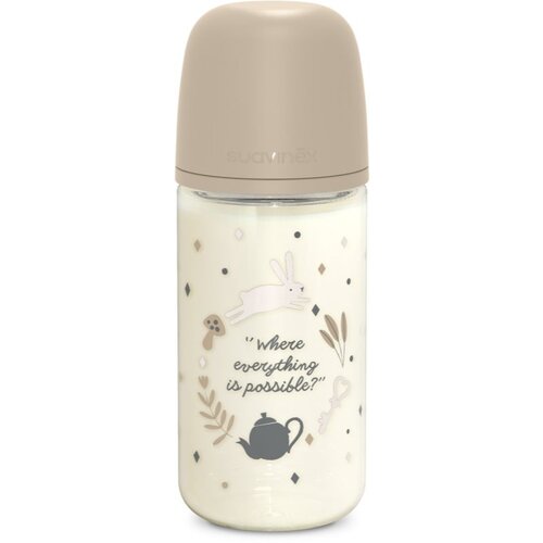 Suavinex Wonderland SX Pro Physiological Anti-Colic Glass steklenička za dojenčke M Medium Flow 3 m+ Cream 240 ml Slike