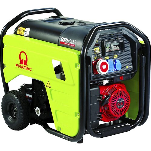 Pramac Agregat serije SP, bencinski, 400/230V, SP 8000 - zmogljivost 4 kVA (230 V) / 6,8 kVA (400 V), ročni zagon, 3,6 / 5,4 kW Cene
