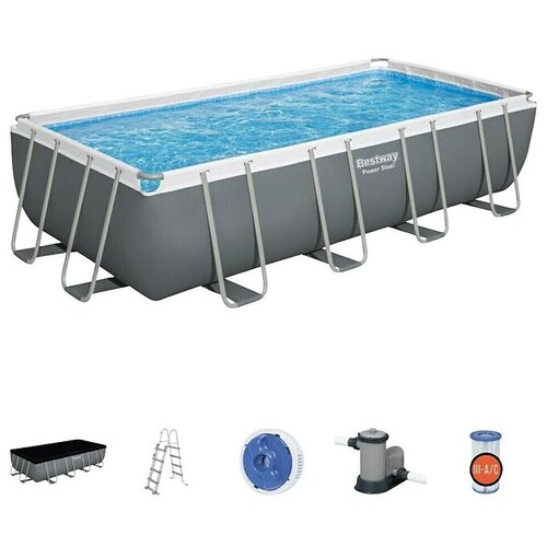 Bestway Bazen sa čeličnim okvirom Steel Pro MAX (D x Š x V: 549 x 274 x 122 cm, Siva, 14,812 l) Cijene