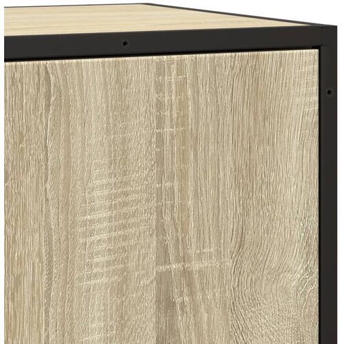  Komoda boja hrasta 35,5 x 35 x 76 cm konstruirano drvo i metal Slike