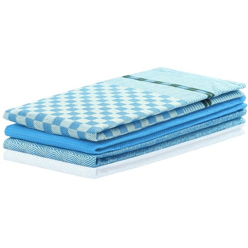 DecoKing Komplet 3 modrih bombažnih krp Louie, 50 x 70 cm Slike