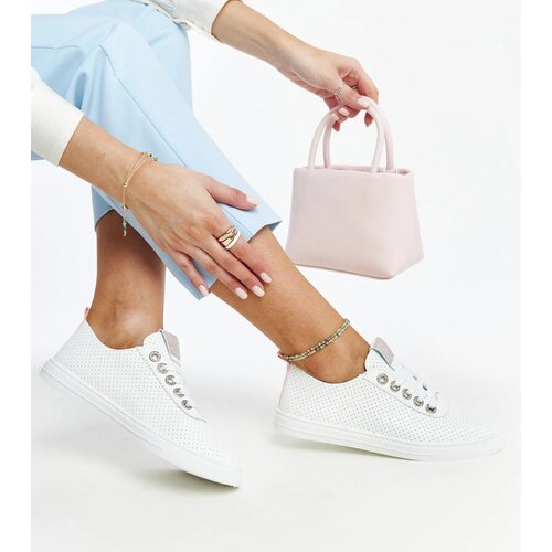Gemre White eco-leather sneakers Anbarin Slike