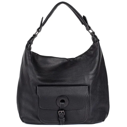 Shelvt Large black handbag with front pocket