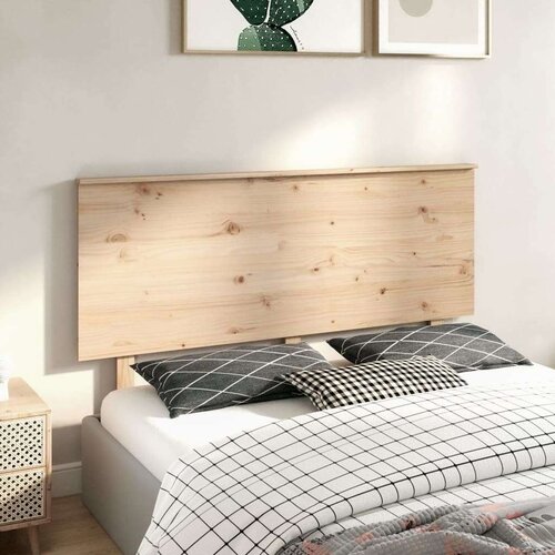  Uzglavlje za krevet 154 x 6 x 82 5 cm od masivne borovine Slike