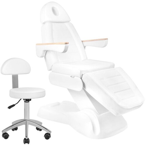 Shumee sillon lux 273b električni kozmetični stol + 304 bel stol, (21388241) Slike