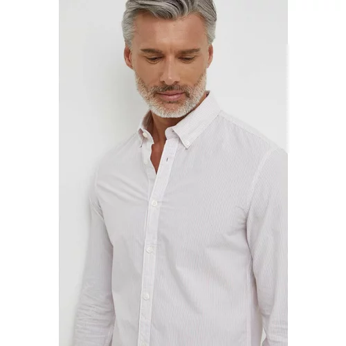 PepeJeans Bombažna srajca moška, bela barva
